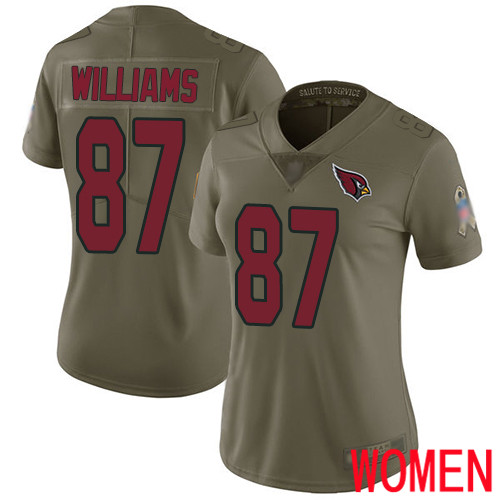 Arizona Cardinals Limited Olive Women Maxx Williams Jersey NFL Football #87 2017 Salute to Service->women nfl jersey->Women Jersey
